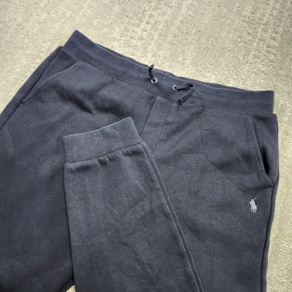 Polo Ralph Lauren Joggers Youth XL Big Kids Double Knit Cotton Sweatpants‎ Black